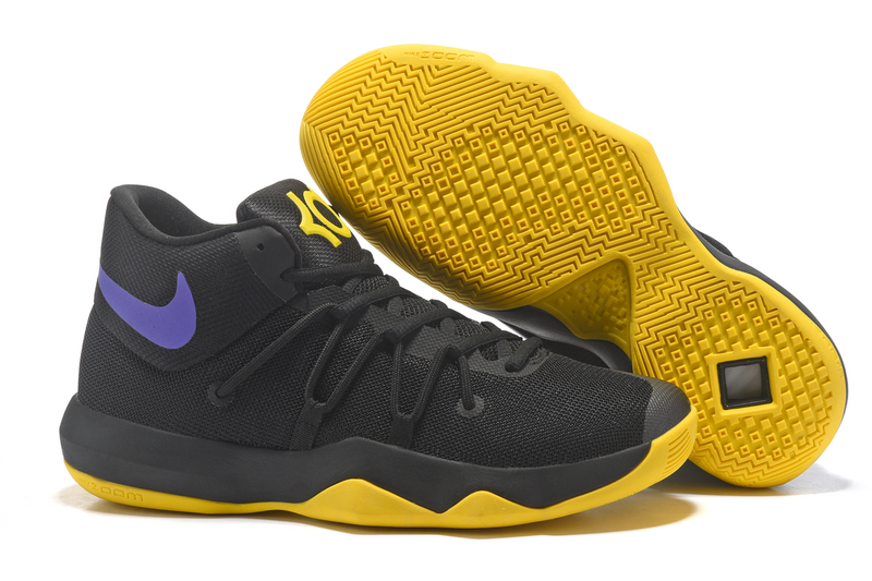 Nike KD Trey VI Black Yellow Blue Shoes - Click Image to Close