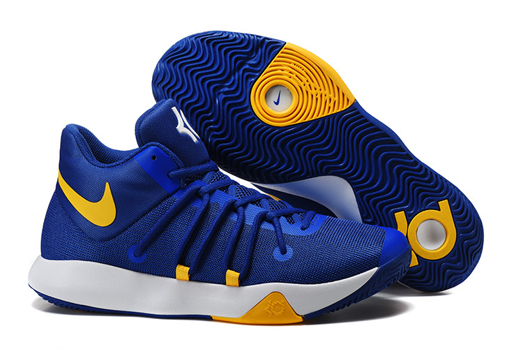 Nike KD Trey VI Blue Yellow White Shoes - Click Image to Close