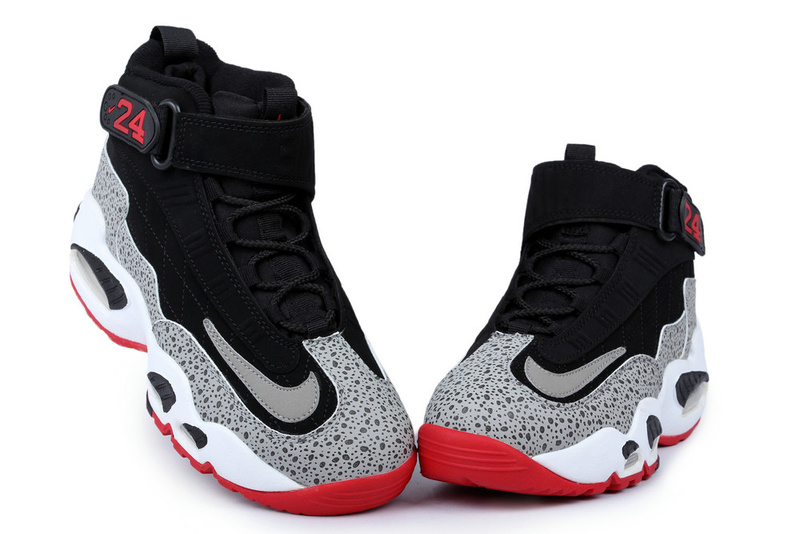 Classic Nike Ken Griffe Shoes Black Grey White Red - Click Image to Close