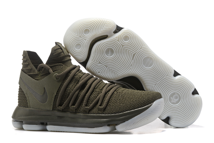 Nike Kevin Durant 10 Army Green Shoes - Click Image to Close