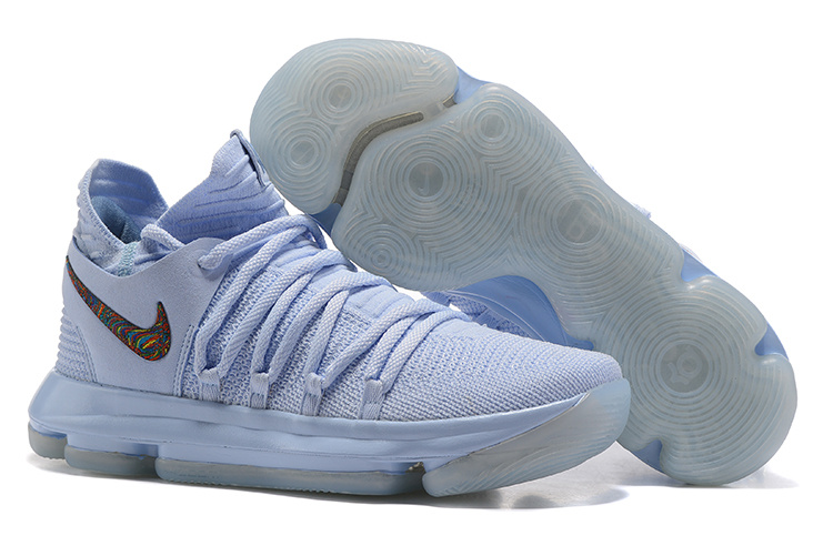 Nike Kevin Durant 10 Light Blue Shoes - Click Image to Close