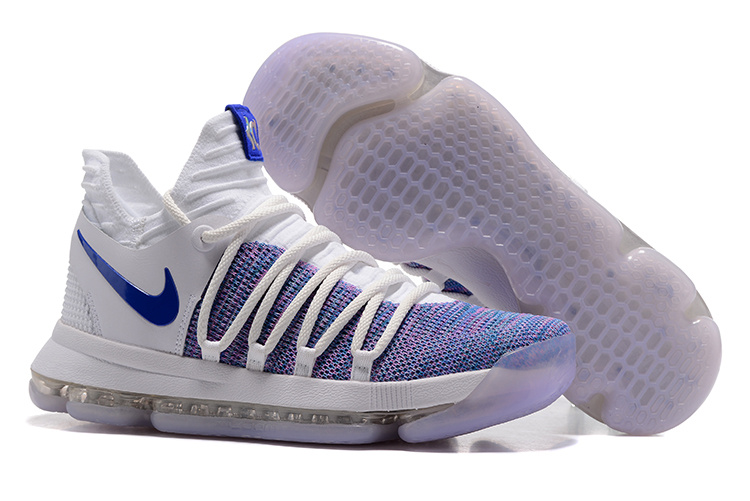 kd shoes white and blue