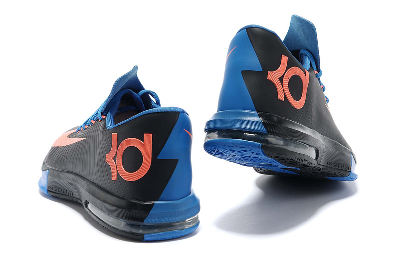 Nike Kevin Durant 6 Low Black Blue Orange - Click Image to Close