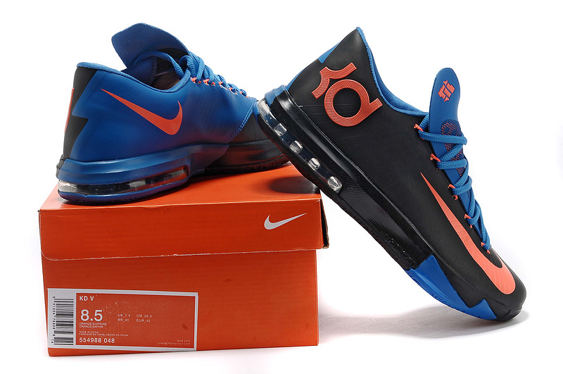 Nike Kevin Durant 6 Low Black Blue Orange - Click Image to Close