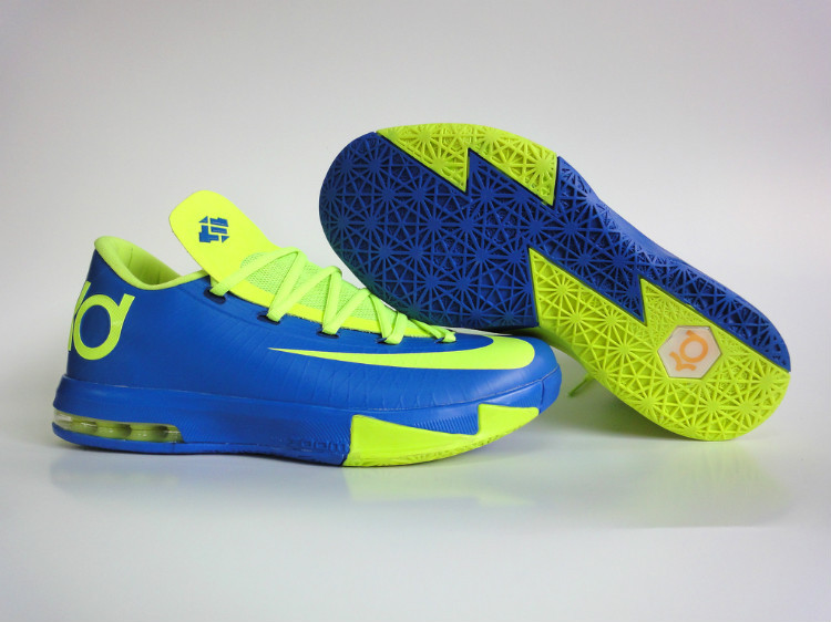 Nike Kevin Durant 6 Low Blue Yellow - Click Image to Close