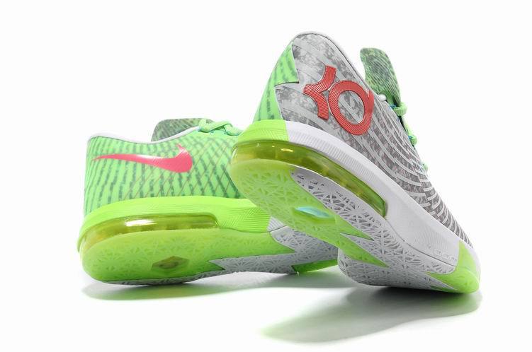 Nike Kevin Durant 6 Low Grey White Green - Click Image to Close