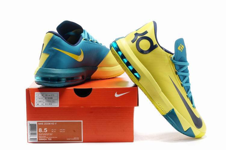 Nike Kevin Durant 6 Low Light Yellow Blue - Click Image to Close