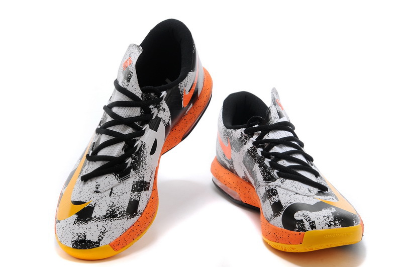 Nike Kevin Durant 6 PS MVP White Black Yellow Orange Shoes