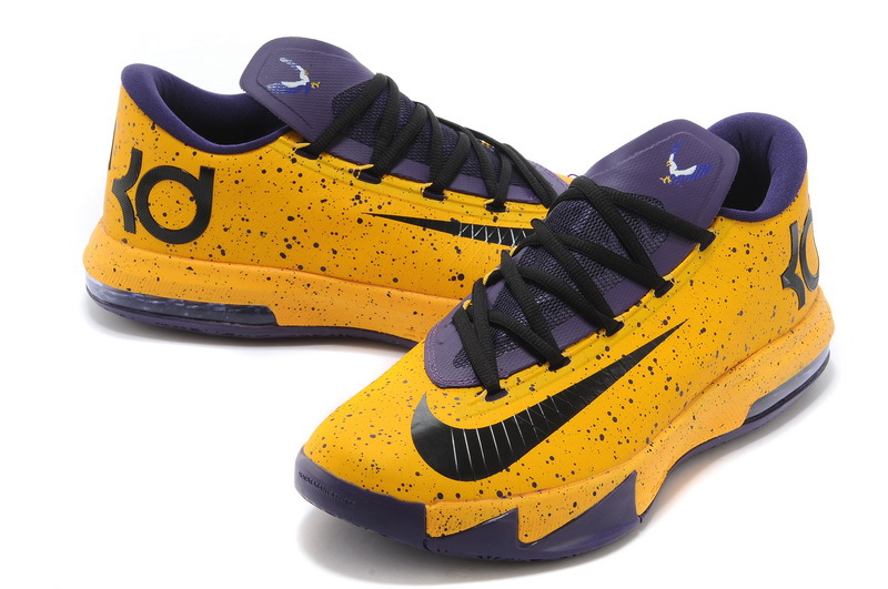 Nike Kevin Durant 6 PS MVP Yellow Blue Black Shoes - Click Image to Close