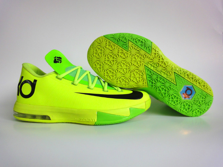 Nike Kevin Durant 6 Low Yellow Green - Click Image to Close