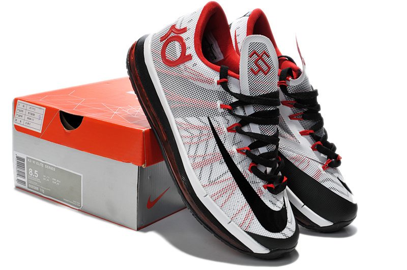 Nike Kevin Durant 6.5 White Black Red Shoes - Click Image to Close