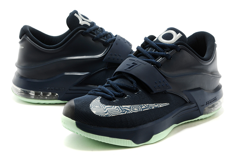 Nike Kevin Durant 7 All Black White Logo Basketball Shoes