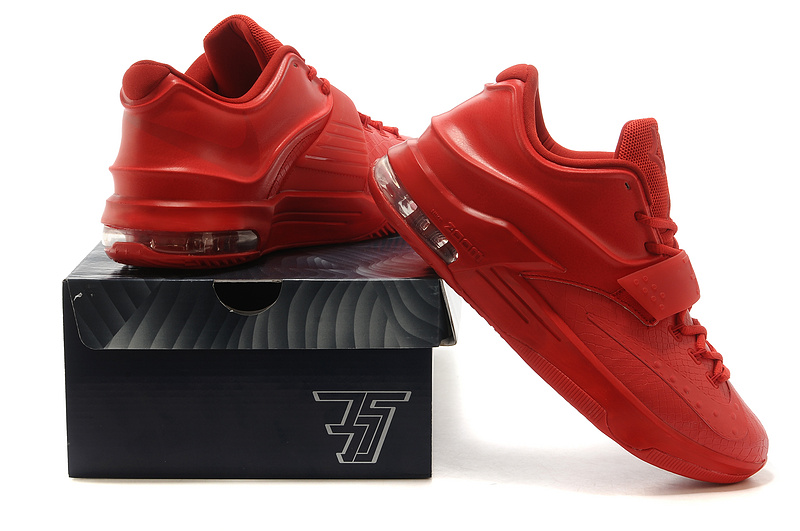 Nike Kevin Durant 7 All Red Snakeskin Shoes - Click Image to Close