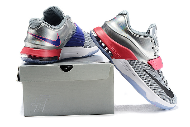 Nike Kevin Durant 7 All Star Grey Silver Red Shoes