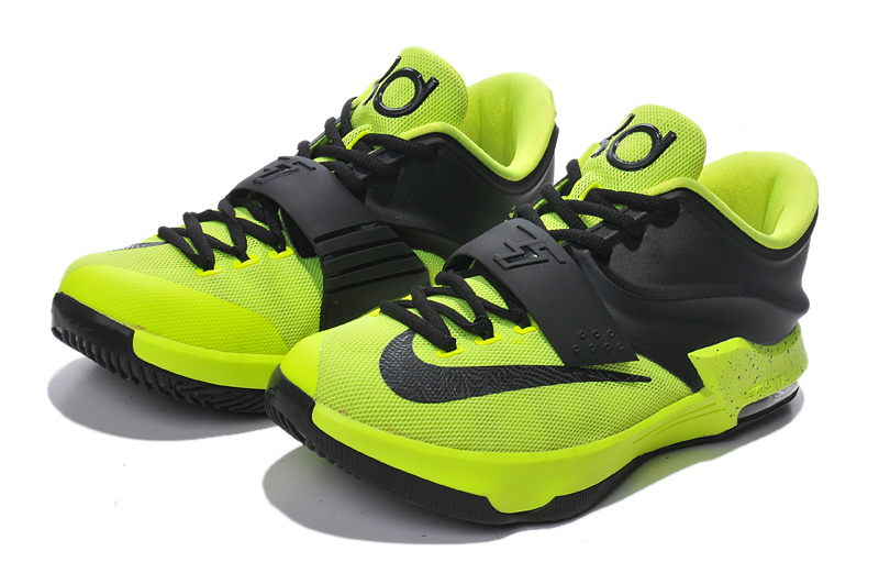 Nike Kevin Durant 7 Black Fluorscent Green Shoes - Click Image to Close