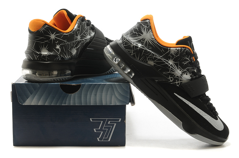 Nike Kevin Durant 7 Black White Basketball Shoes - Click Image to Close