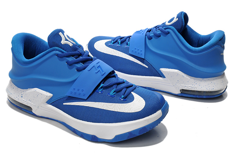 Nike Kevin Durant 7 Blue White Shoes - Click Image to Close