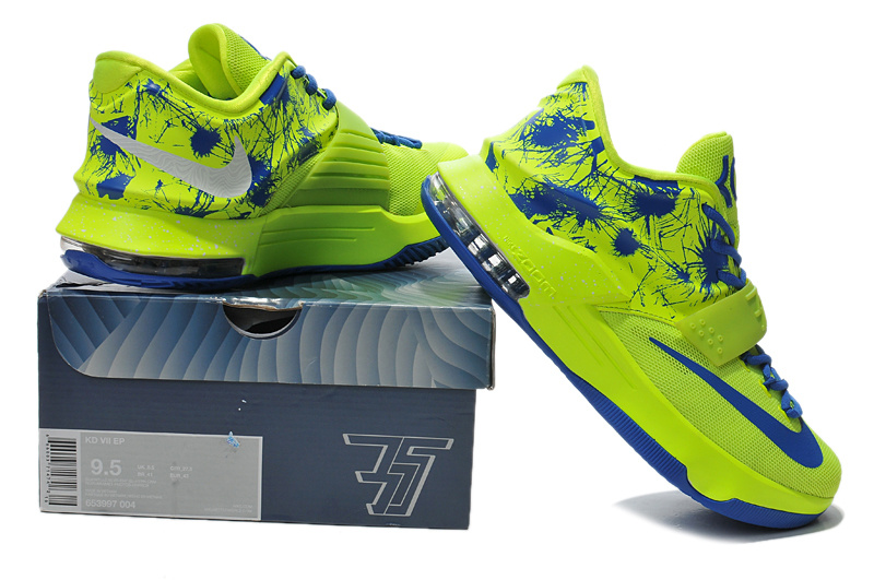 Nike Kevin Durant 7 Green Blue Shoes - Click Image to Close