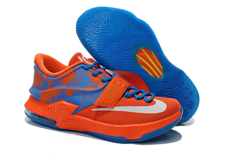 Nike Kevin Durant 7 Orange Blue Shoes - Click Image to Close