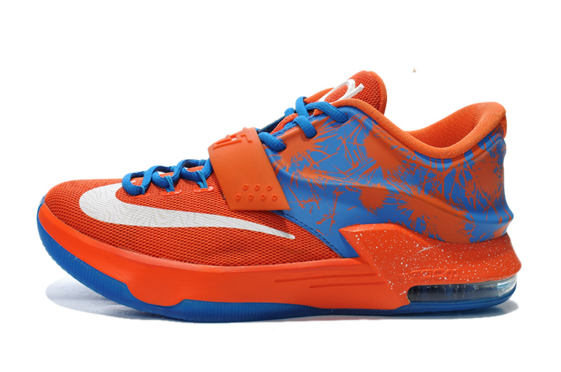 Nike Kevin Durant 7 Orange Blue Shoes - Click Image to Close