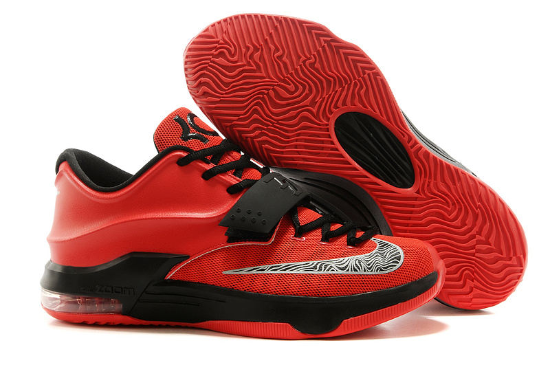 Nike Kevin Durant 7 Red Black Basketball Shoes - Click Image to Close