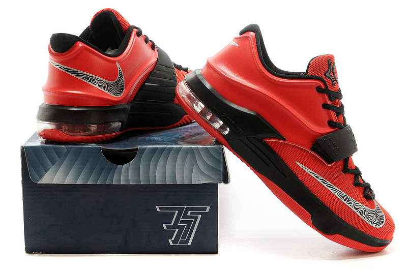 Nike Kevin Durant 7 Red Black Basketball Shoes - Click Image to Close