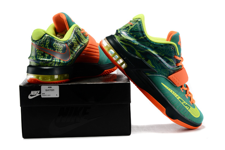 Nike Kevin Durant 7 Weathman Green Black Orange Shoes