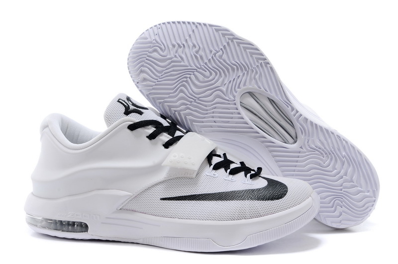 Nike Kevin Durant 7 White Black Shoes - Click Image to Close