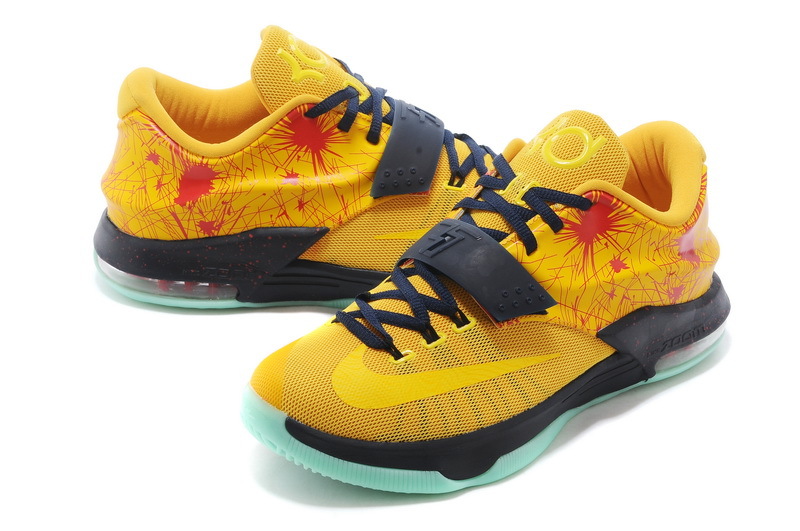 Nike Kevin Durant 7 Yellow Black Red Shoes - Click Image to Close