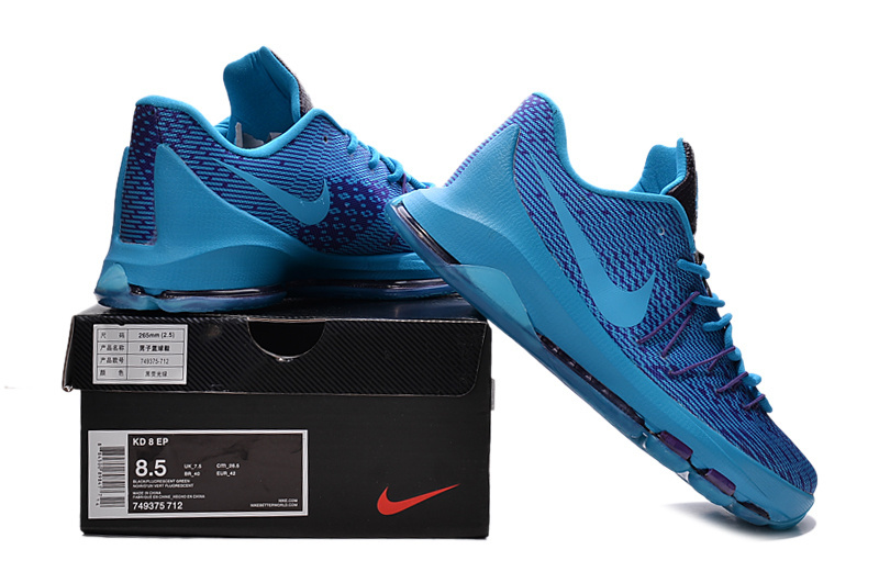 Nike Kevin Durant 8 Blue Black Shoes - Click Image to Close