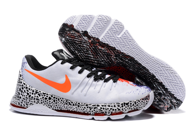 Nike Kevin Durant 8 Chrismas White Black Orange Shoes