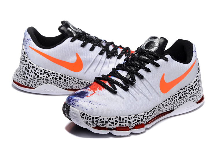 Nike Kevin Durant 8 Chrismas White Black Orange Shoes