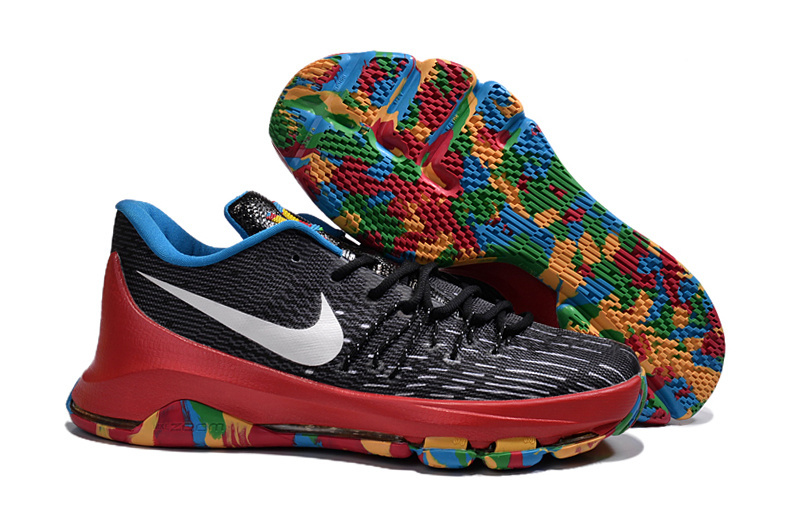 Nike Kevin Durant 8 Black Rainbow Shoes - Click Image to Close