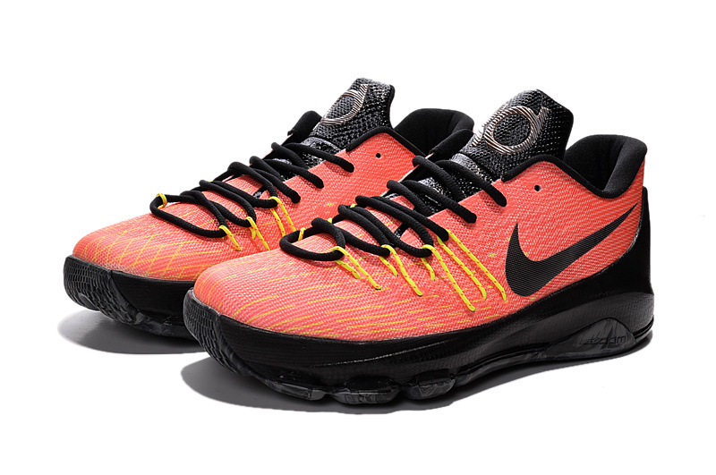 Nike Kevin Durant 8 Orange Black Yellow Shoes - Click Image to Close