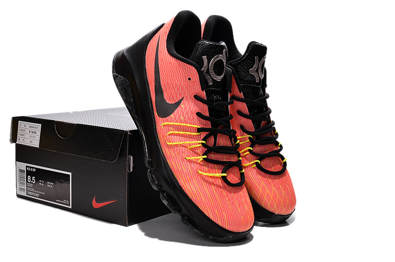 Nike Kevin Durant 8 Orange Black Yellow Shoes - Click Image to Close