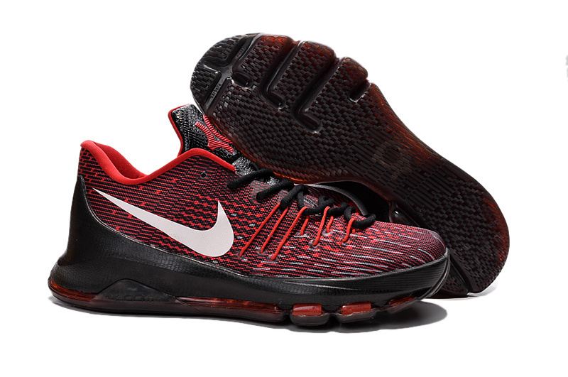 Nike Kevin Durant 8 Red Black White Shoes - Click Image to Close