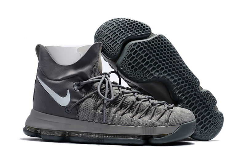 Nike Kevin Durant 9 Elite Wolf Grey Shoes - Click Image to Close