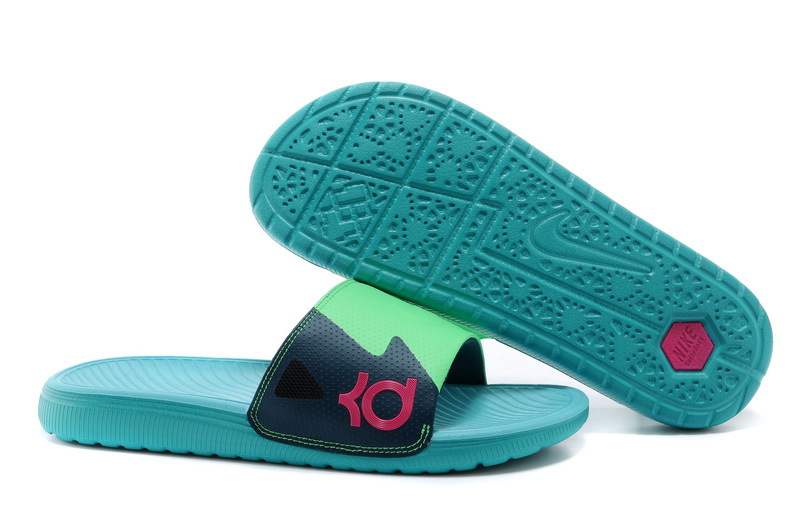 nike green flip flops