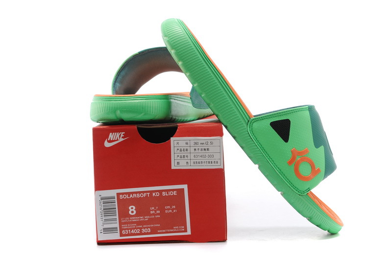 Nike Kevin Durant Hydro Green Orange Sandal - Click Image to Close