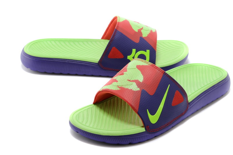 Nike Kevin Durant Hydro Purple Red Green Sandal