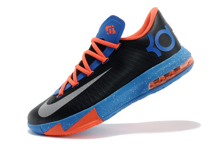 Nike Kevin Durant 6 N7 Black Blue Orange Shoes - Click Image to Close