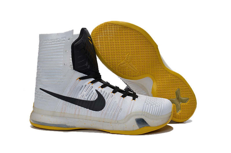 Nike Kobe 10 High White Black Yellow 