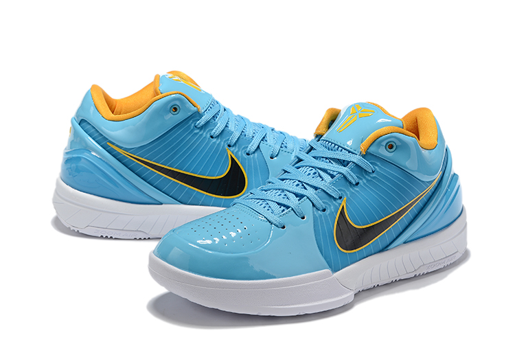 2019 Nike Kobe 4 Blue Yellow Shoes - Click Image to Close