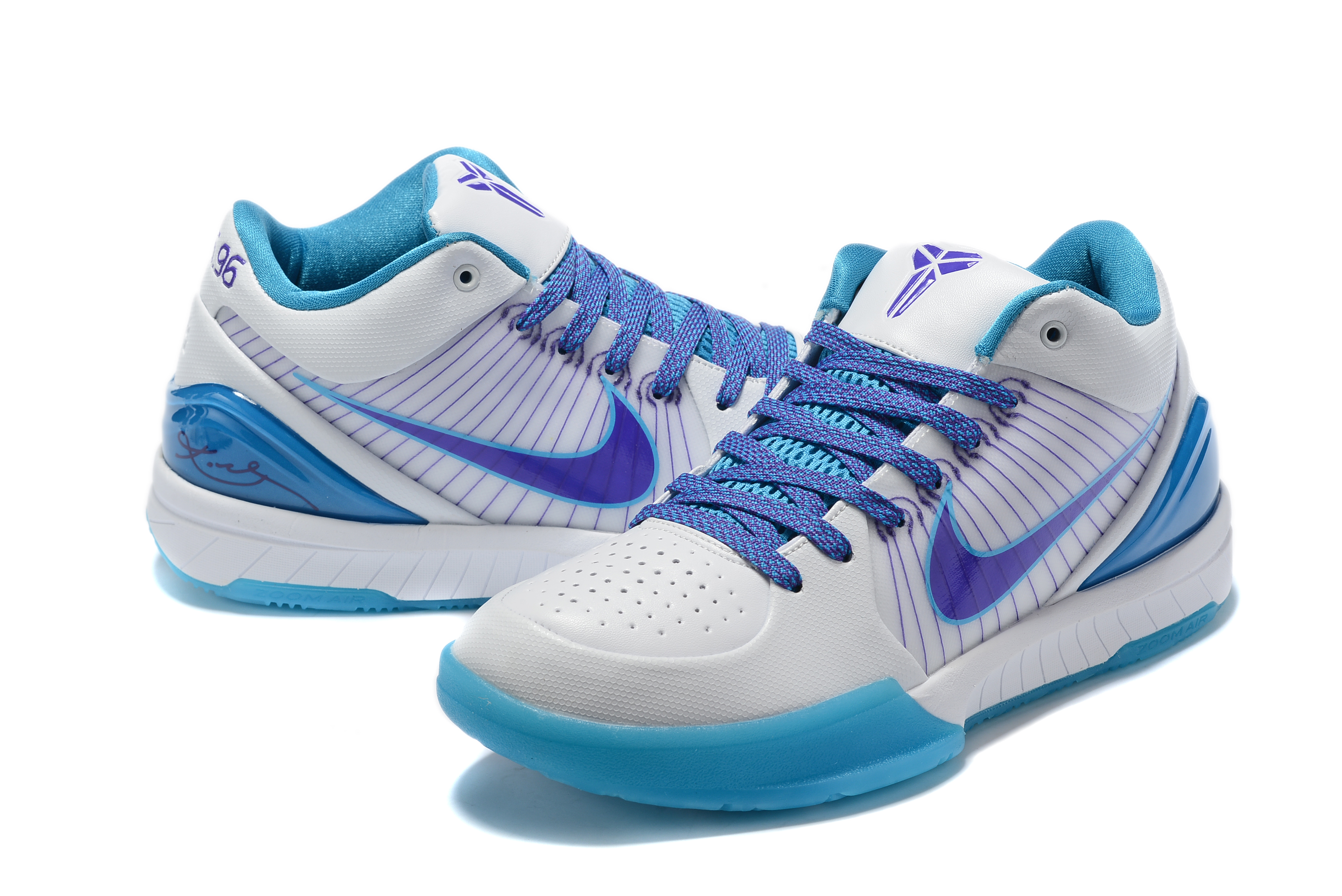 2019 Nike Kobe 4 White Blue Shoes