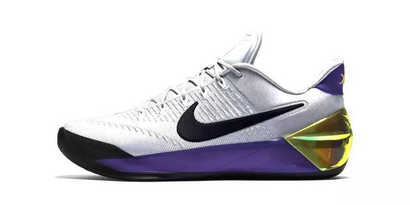 Nike Kobe A.D White Purple Gold Shoes - Click Image to Close