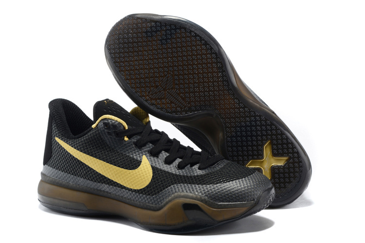 kobe bryant shoes black and gold