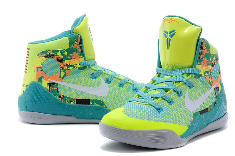 Nike Kobe Bryant 9 High Green Blue Yellow Men Women Shoes