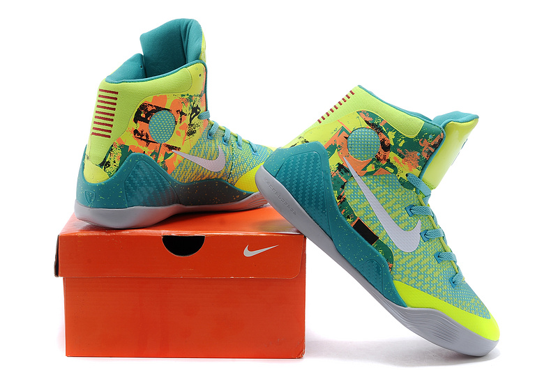 Nike Kobe Bryant 9 High Green Blue Yellow Men Women Shoes