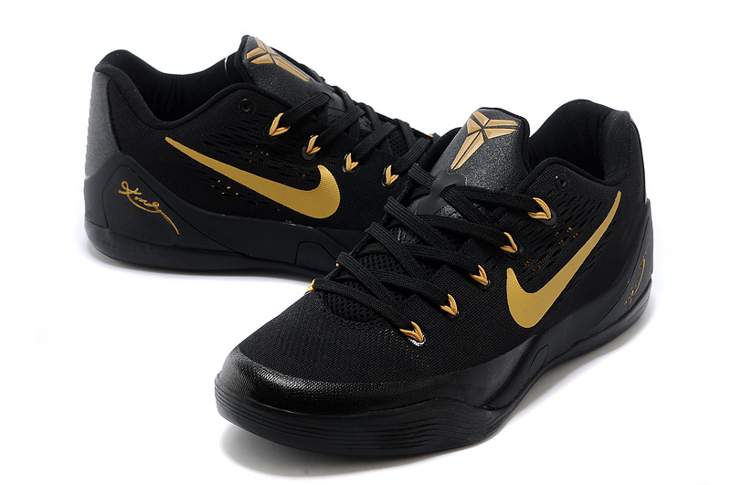 Nike Kobe Bryant 9 Low Black Gold For Women - Click Image to Close
