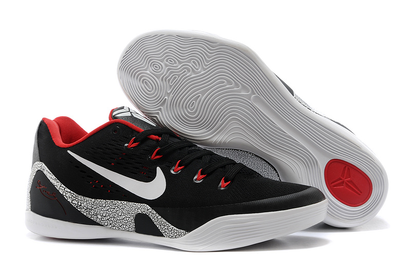 Nike Kobe Bryant 9 Low Black Red White For Women - Click Image to Close